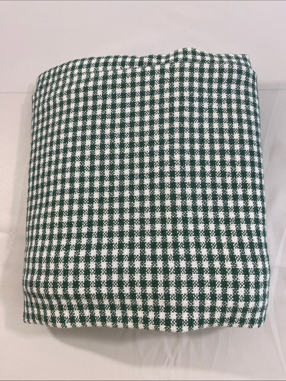 VTG Ralph Lauren Gingham King Bedspread Blanket Green/White Cotton 108”x90” - Picture 2 of 7